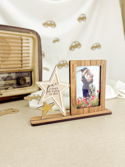 Moldura Estrela Personalizada com Fotografia | Dia do Pai