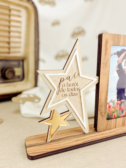 Moldura Estrela Personalizada com Fotografia | Dia do Pai