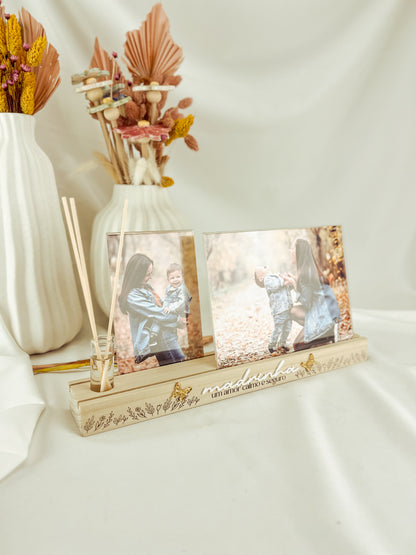 Porta Retratos para Madrinha com Difusor e Duas Fotografias