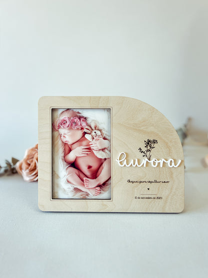 Moldura Nascimento Personalizada - Bebé