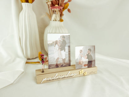 Porta Retratos para Padrinhos com Difusor e Duas Fotografias