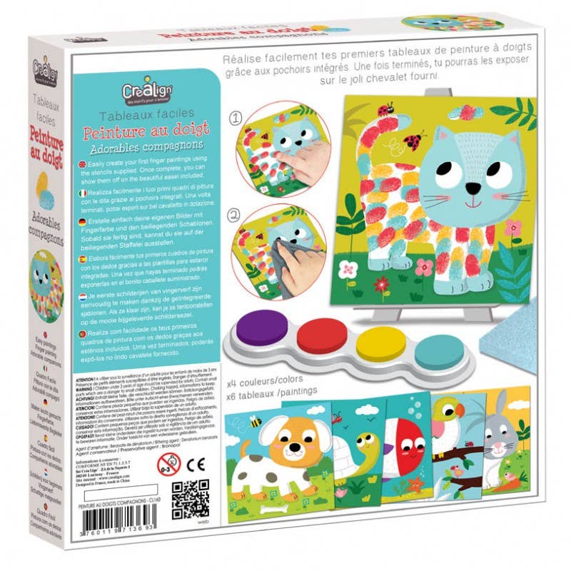 Kit Pintura a Dedo Companheiros Adoráveis | Arte Criativa Infantil 3+
