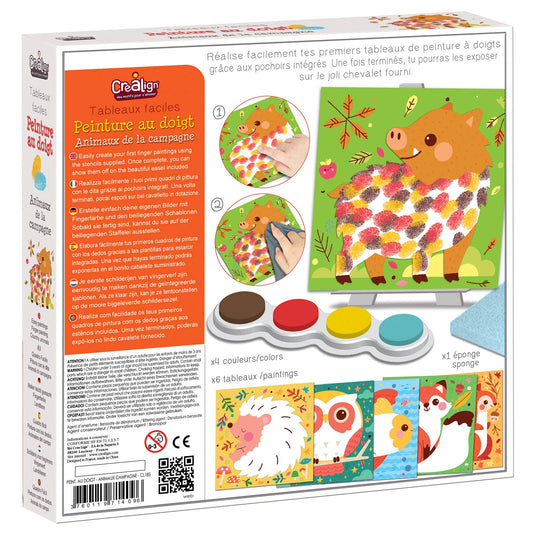 Kit Pintura a Dedo Animais no Campo | Arte Sensorial Infantil 3+