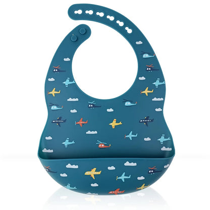 Pack 2 Babetes de Silicone com Bolso Coletor | BPA Free | BLW
