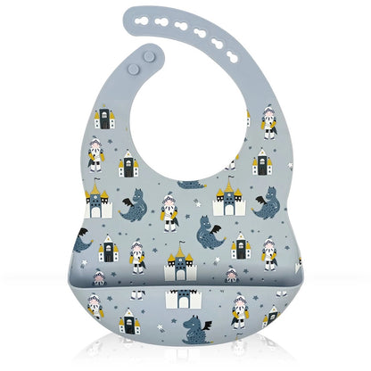 Pack 2 Babetes de Silicone com Bolso Coletor | BPA Free | BLW