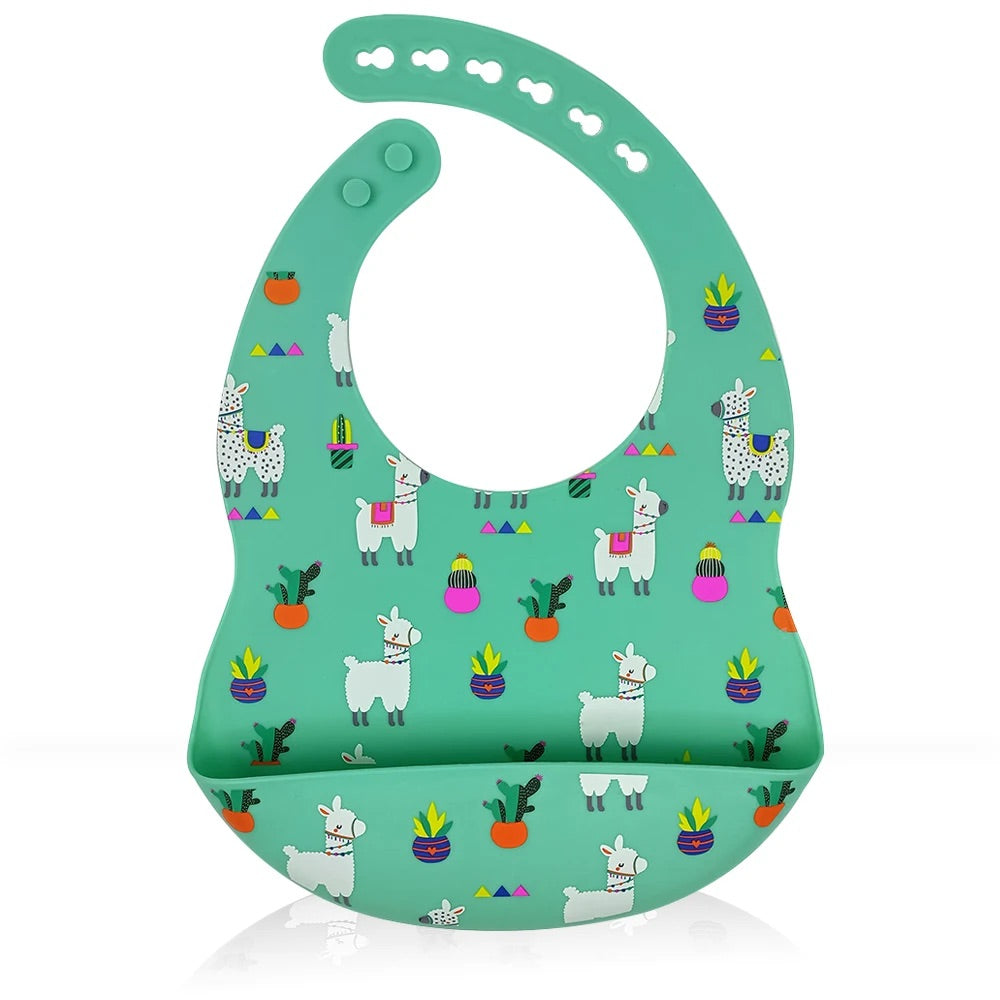 Pack 2 Babetes de Silicone com Bolso Coletor | BPA Free | BLW