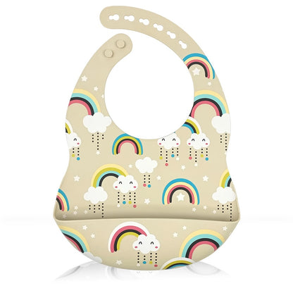 Pack 2 Babetes de Silicone com Bolso Coletor | BPA Free | BLW