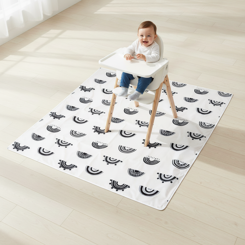 Tapete de Alimentação Impermeável 110x110cm | BLW e Brincadeiras